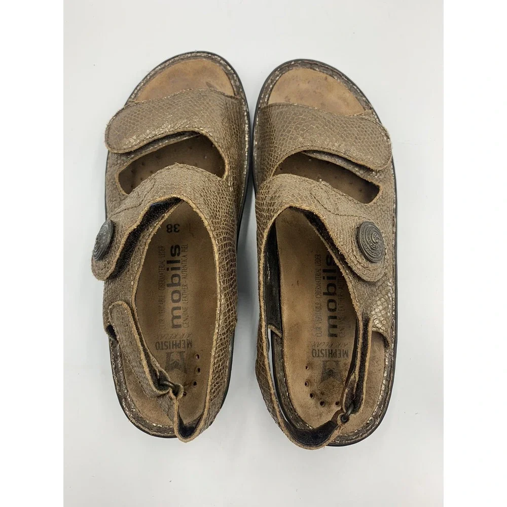 Mephisto air-relax mobils Jissy bronze sandals size EU 38 US 8